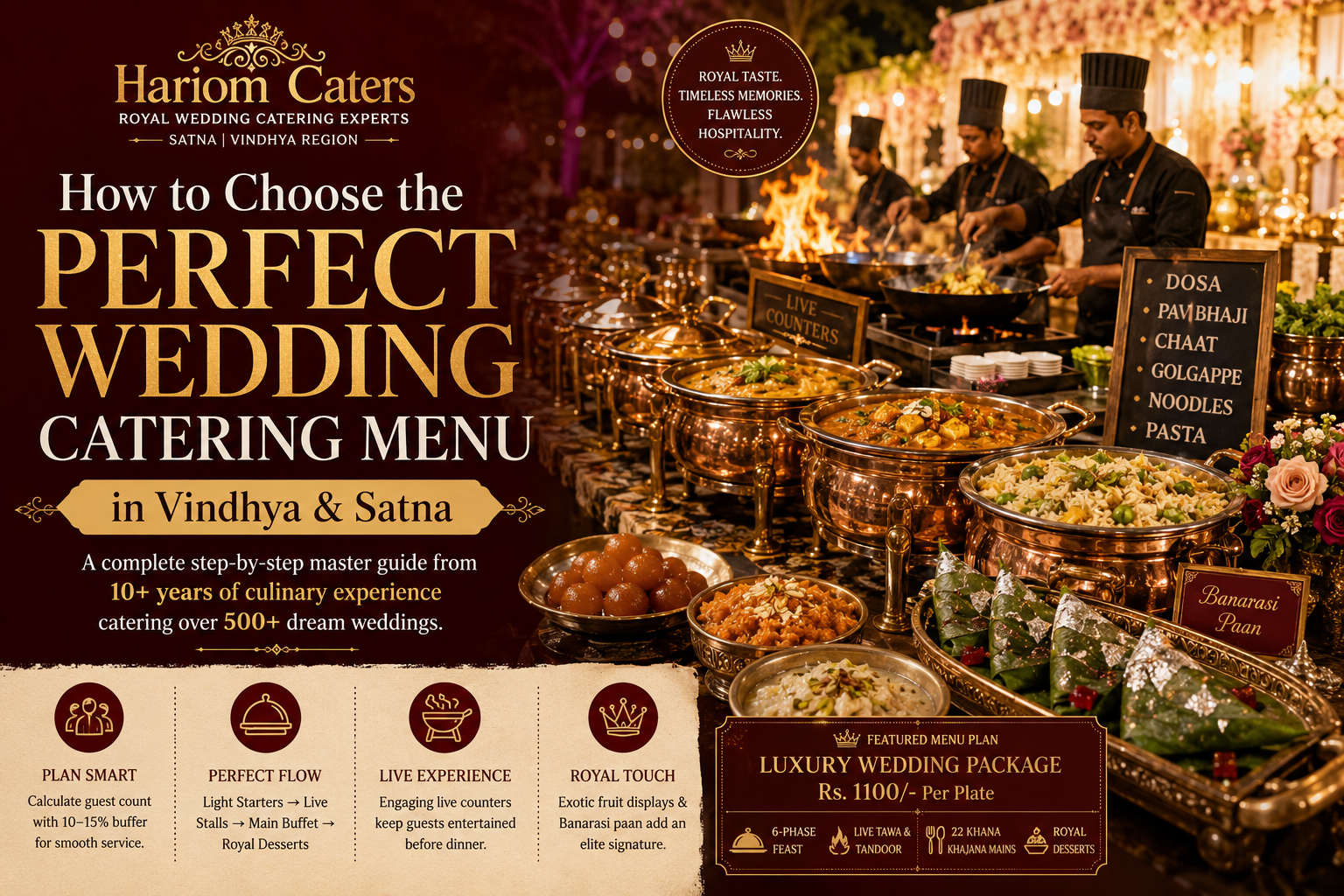 How to Choose the Perfect Royal Wedding Catering Menu in Vindhya & Satna