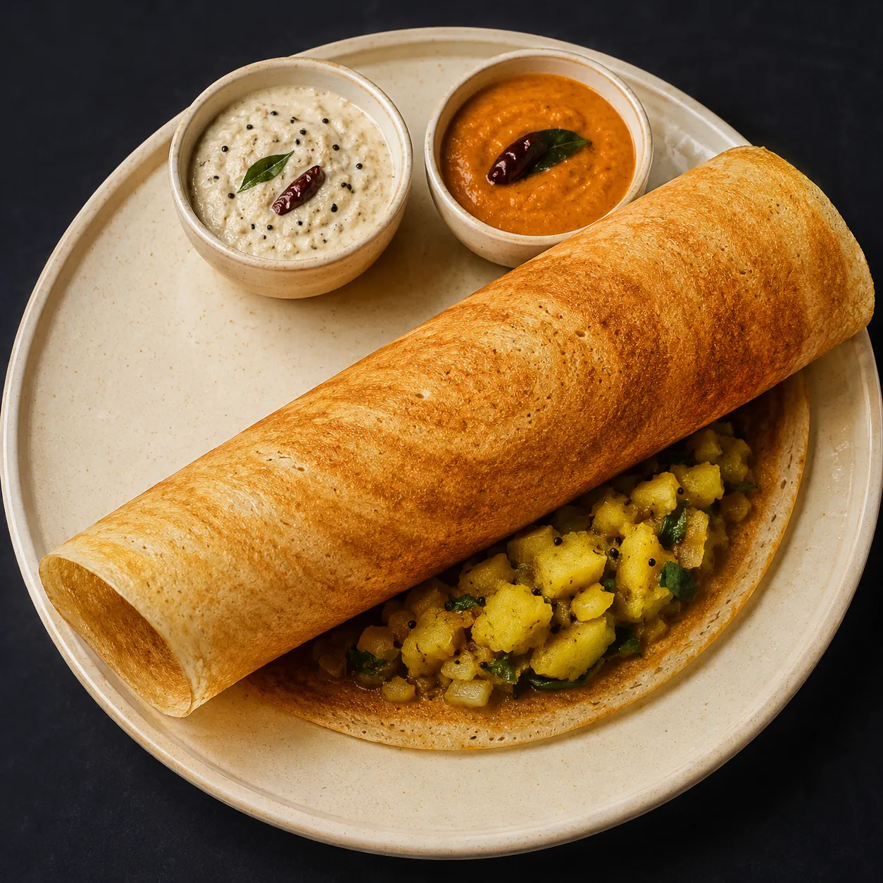 Masala Dosa / Paneer Dosa (Live South Indian)