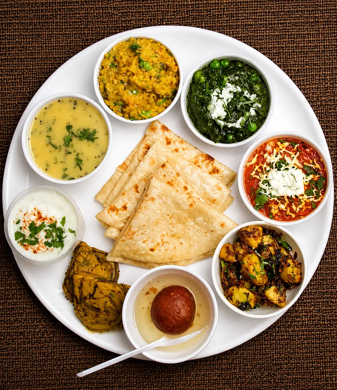 Traditional Indian Thali Meal