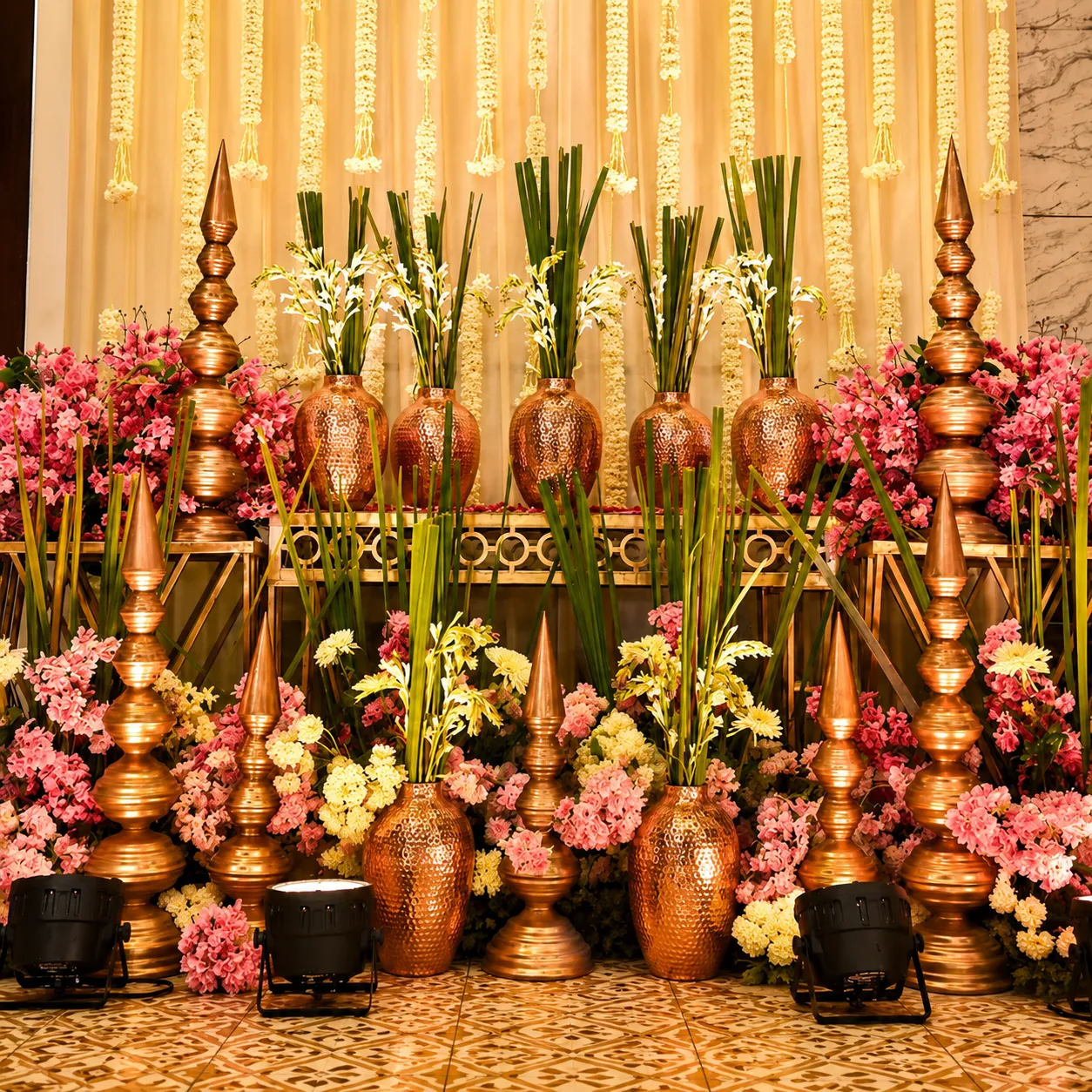 Regal Saffron Wedding Mandap